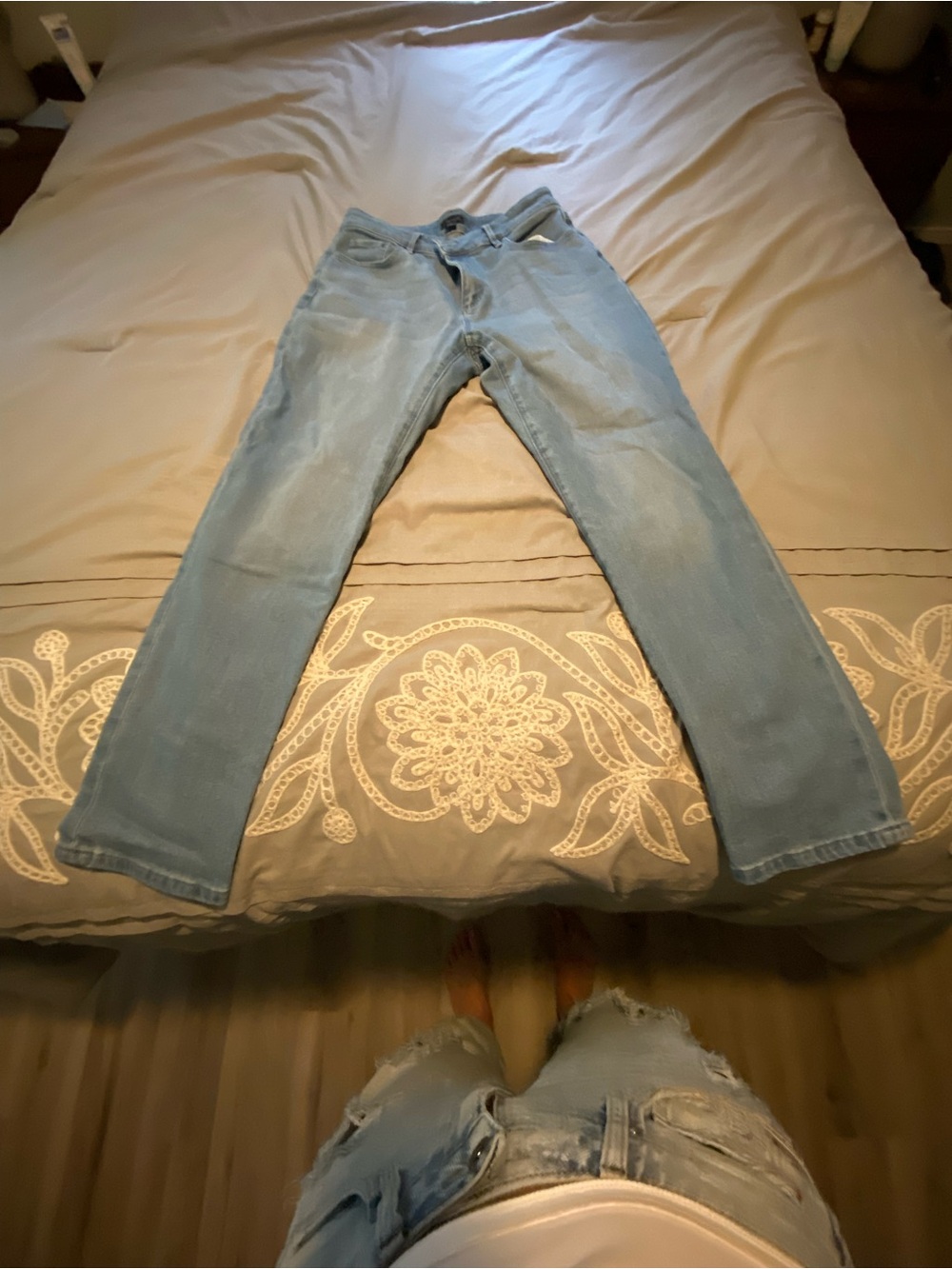 Ann Taylor Factory Light Blue Ankle Jeans